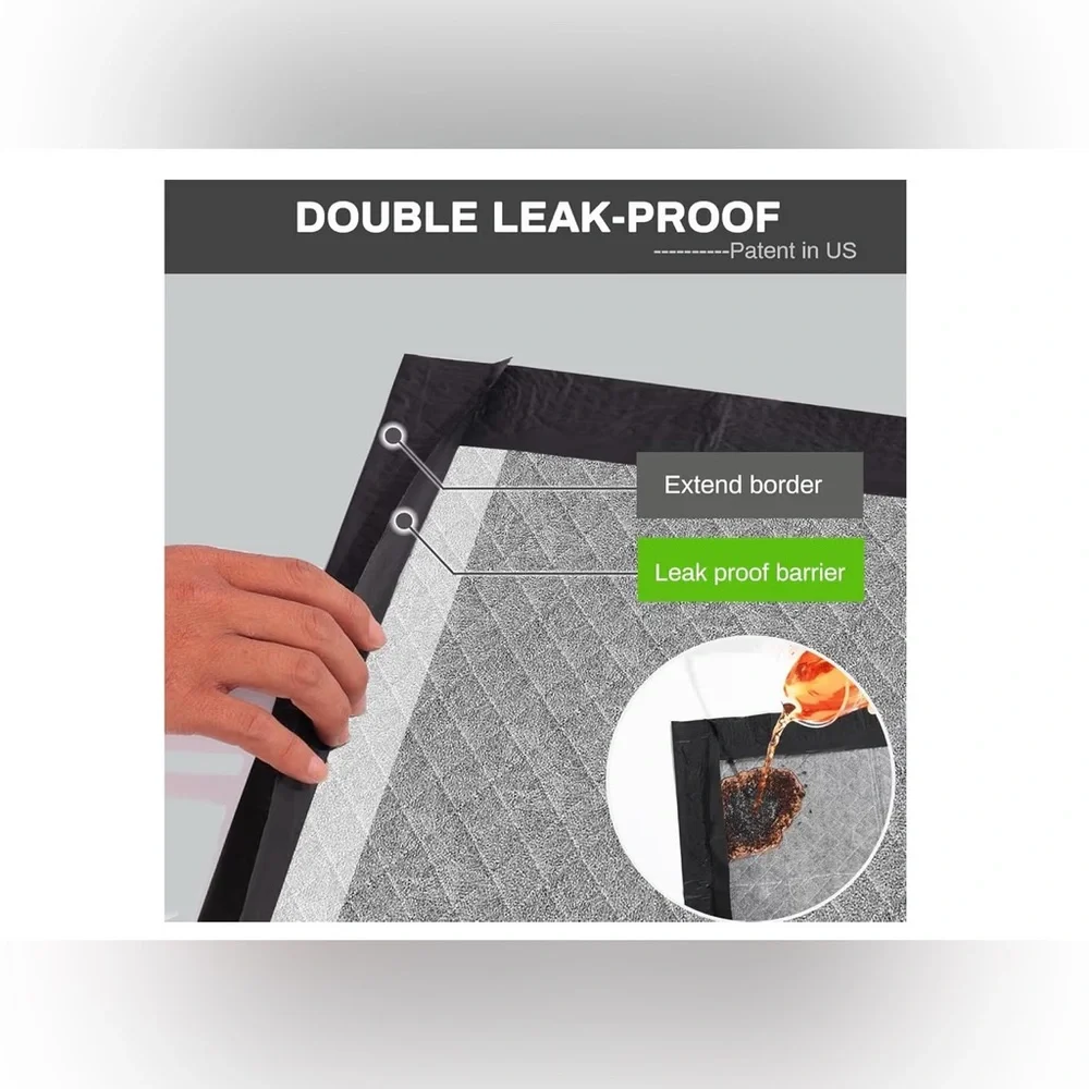 Charcoal Puppy Pads 28x34 Inches Extra Large Dog Pee Pads Odor-Control & Leak-Pr
